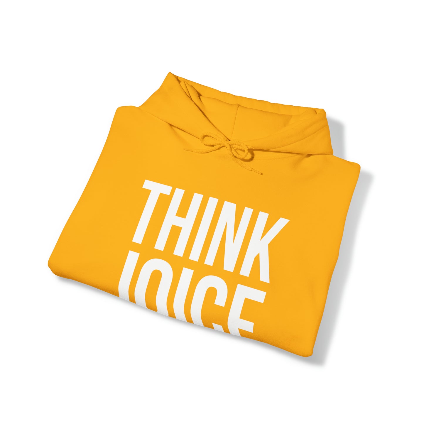 Think Joice (white design) on Unisex Heavy Blend™ Hooded Sweatshirt