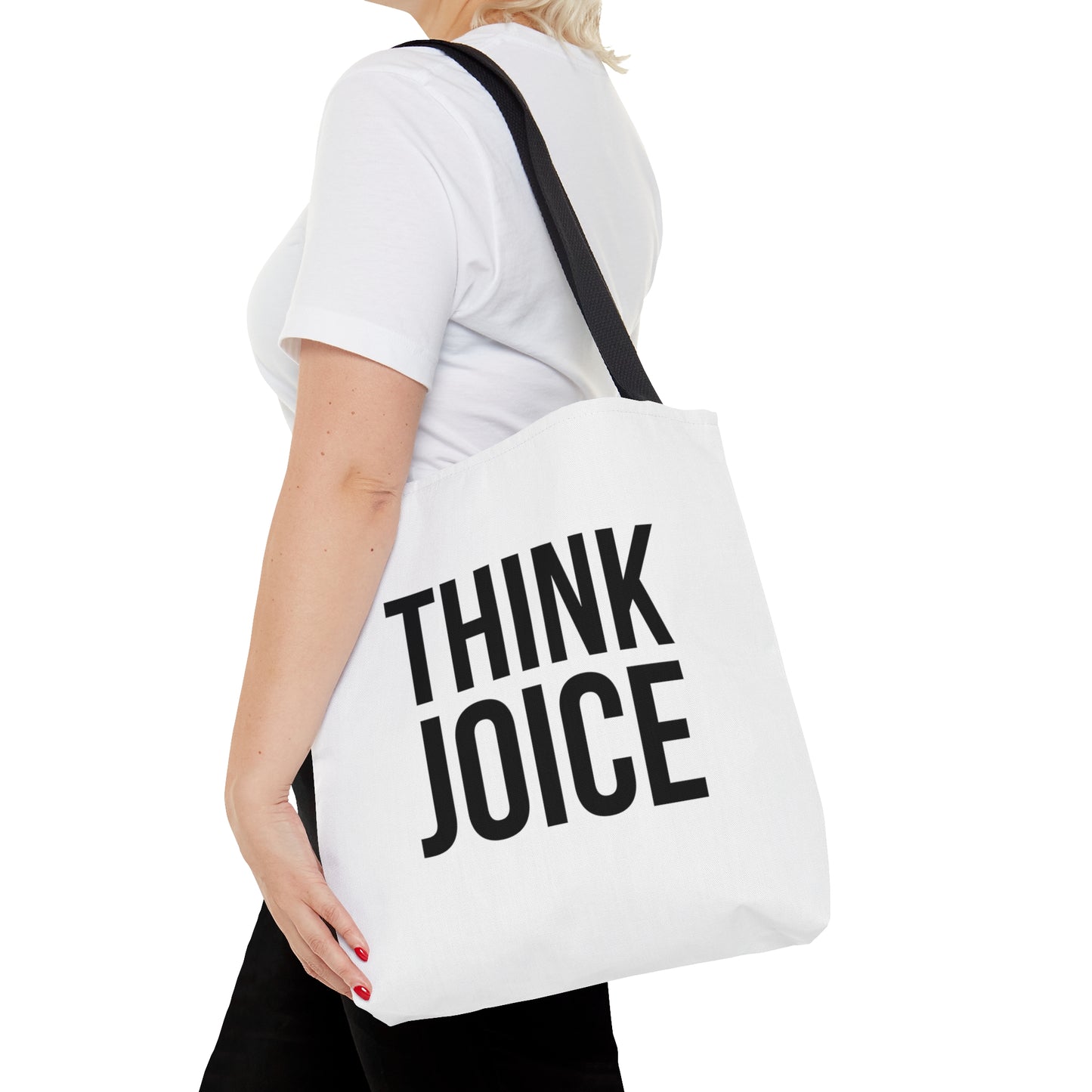 Think Joice (black design) on White Tote Bag