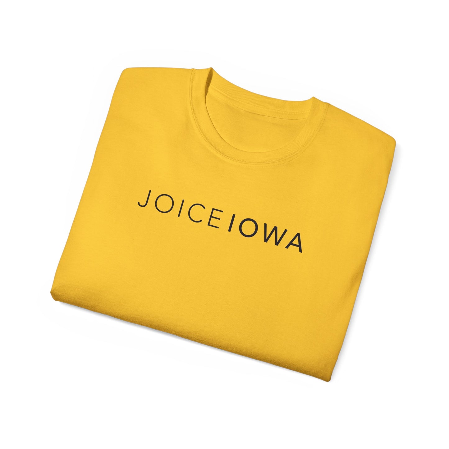 JOICE IOWA (Black Design) on Unisex Ultra Cotton Short Sleeve Tee