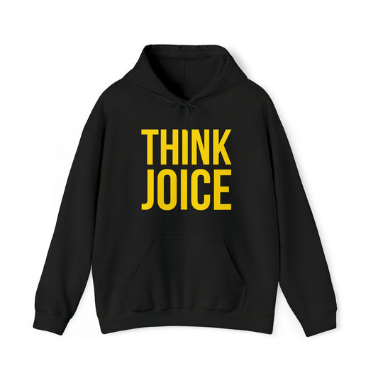 Think Joice (yellow design) on Unisex Heavy Blend™ Hooded Sweatshirt