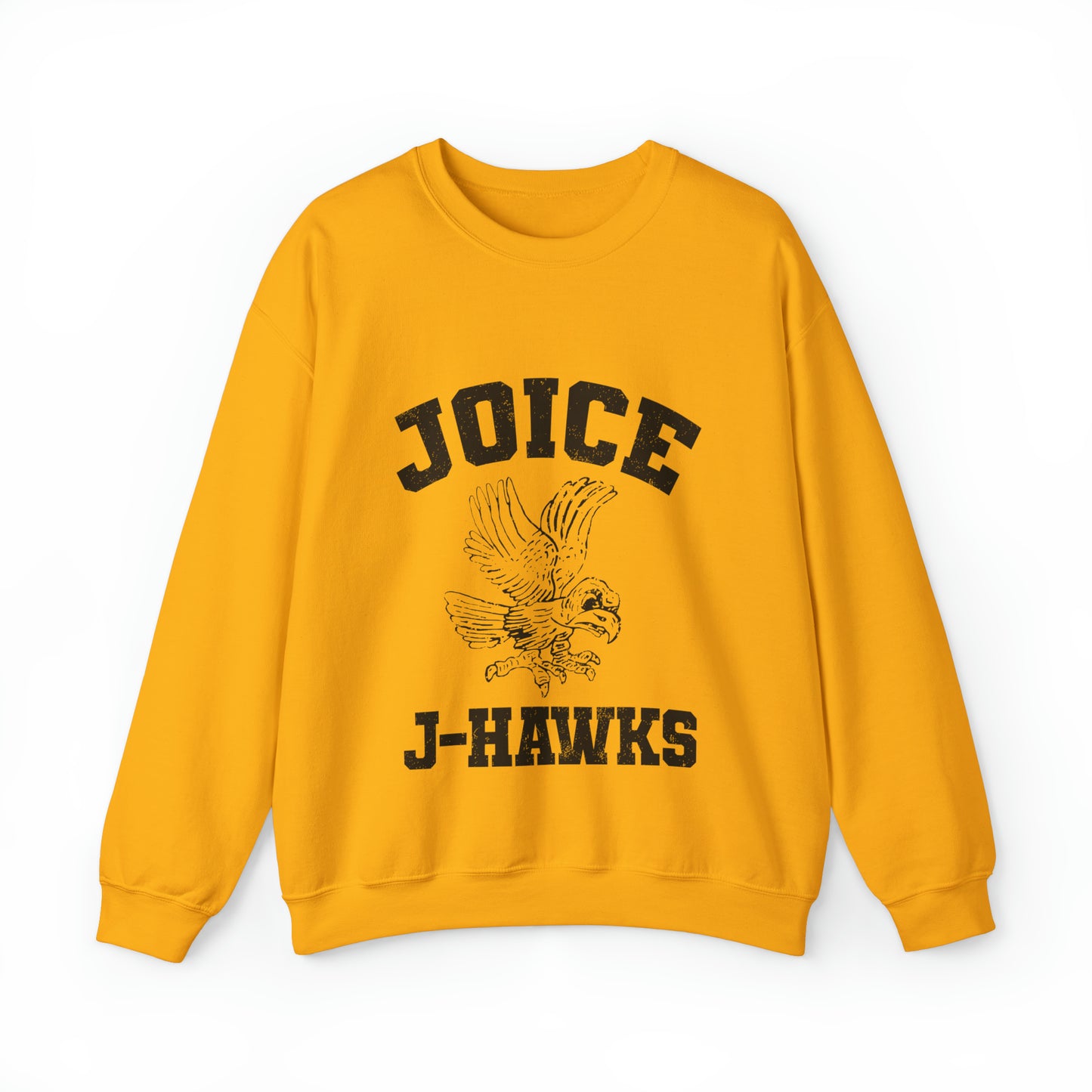 Throwback Joice J-Hawks (worn black design) on Unisex Heavy Blend™ Crewneck Sweatshirt