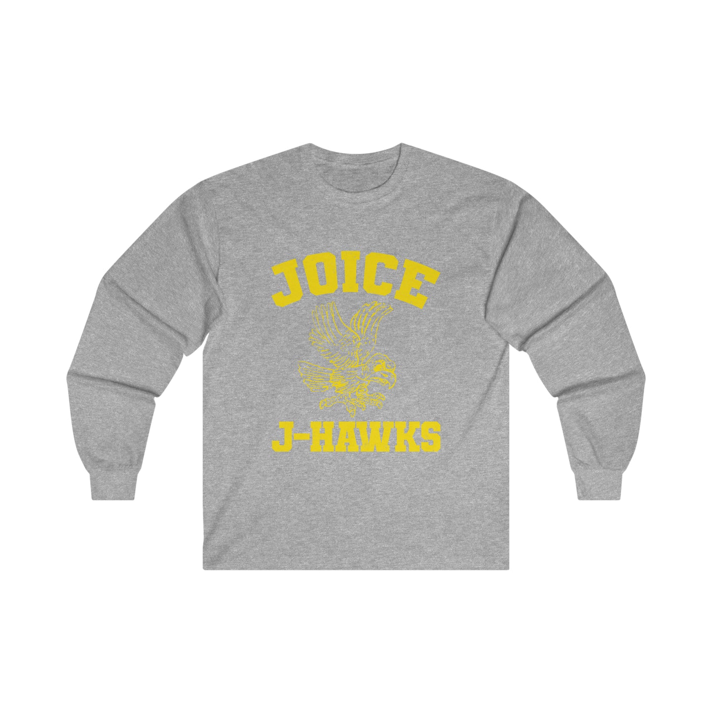 Throwback Joice J-Hawks (worn yellow design) on Ultra Cotton Long Sleeve Tee