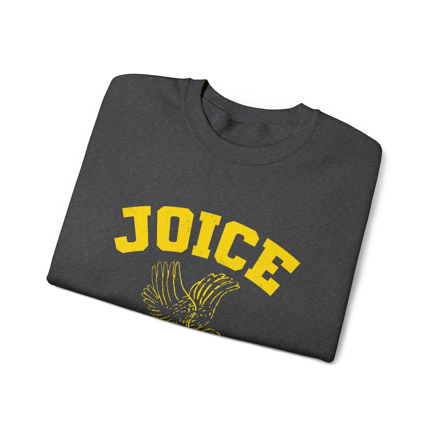 Throwback Joice J-Hawks (worn yellow design) on Unisex Heavy Blend™ Crewneck Sweatshirt