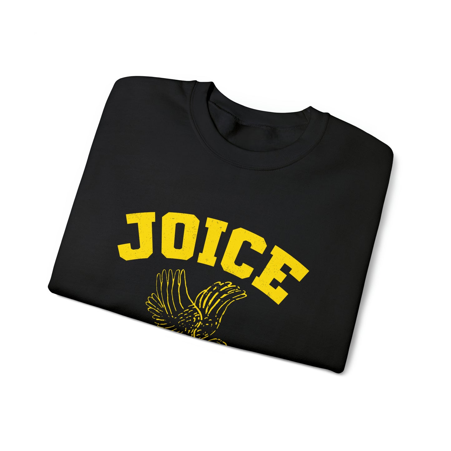 Throwback Joice J-Hawks (worn yellow design) on Unisex Heavy Blend™ Crewneck Sweatshirt