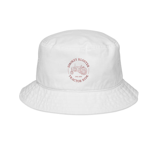 Embroidered Smokey Kloster Tractor Ride Bucket Hat — Lightweight Cotton Sun Hat