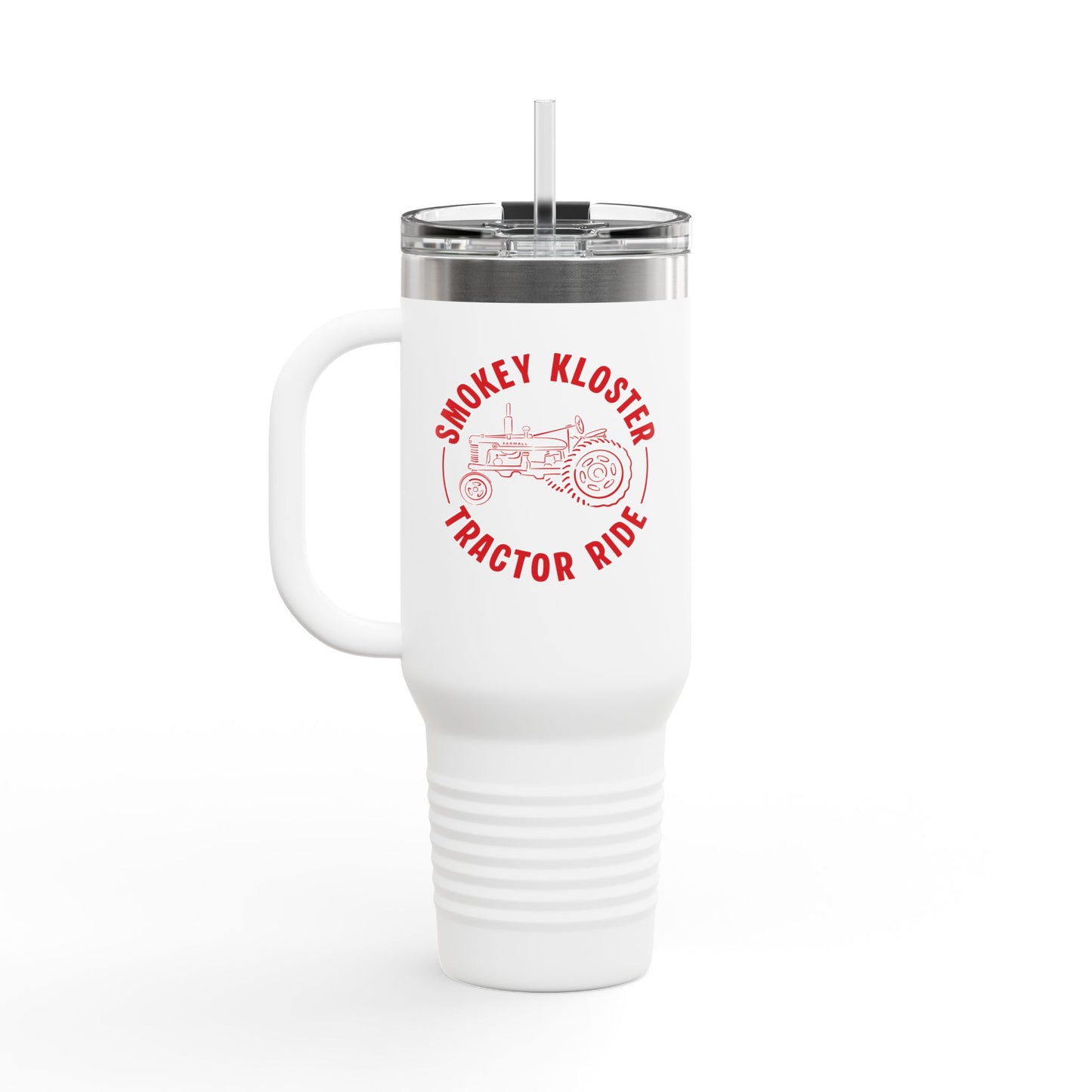 40oz Insulated Travel Mug — Smokey Kloster Tractor Ride