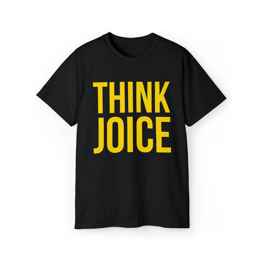 Think Joice (yellow design) on Unisex Ultra Cotton Short Sleeve Tee
