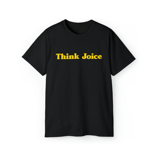 Think Joice Retro (yellow design) on Unisex Ultra Cotton Short Sleeve Tee