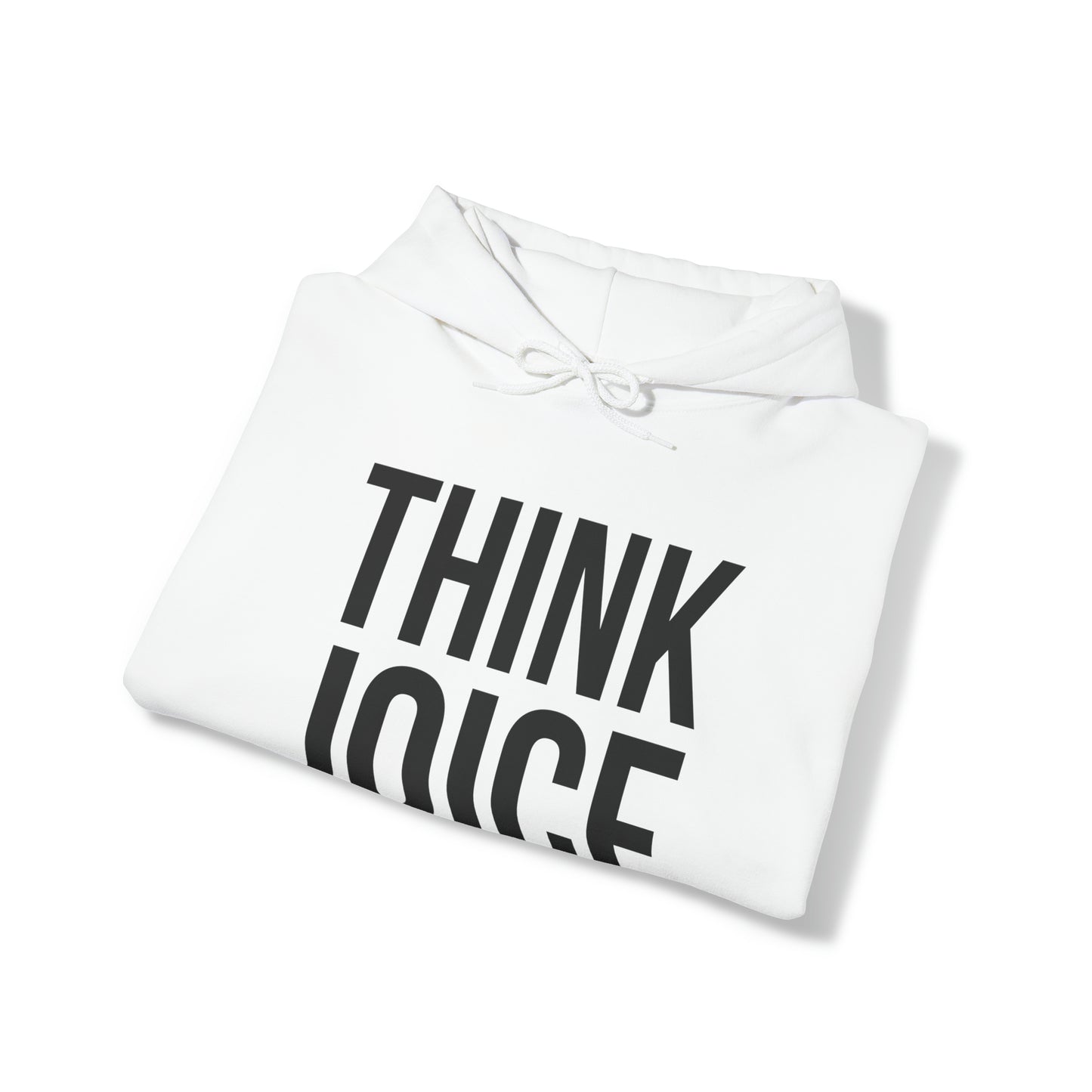 Think Joice (black design) on Unisex Heavy Blend™ Hooded Sweatshirt