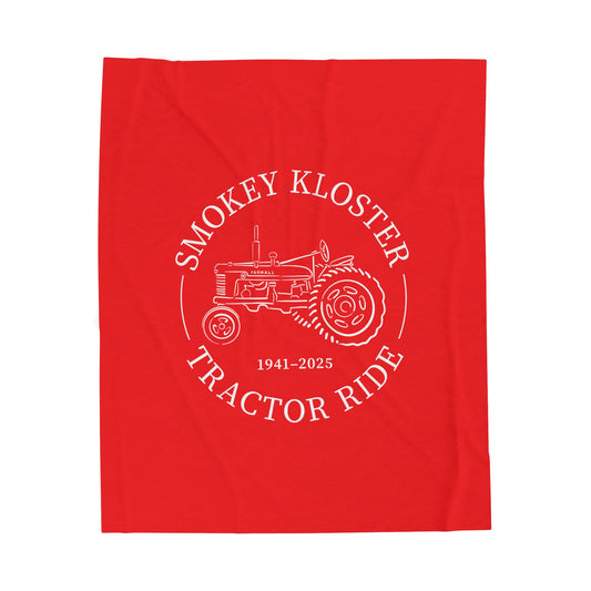 Smokey Kloster Tractor Ride Velveteen Plush Blanket