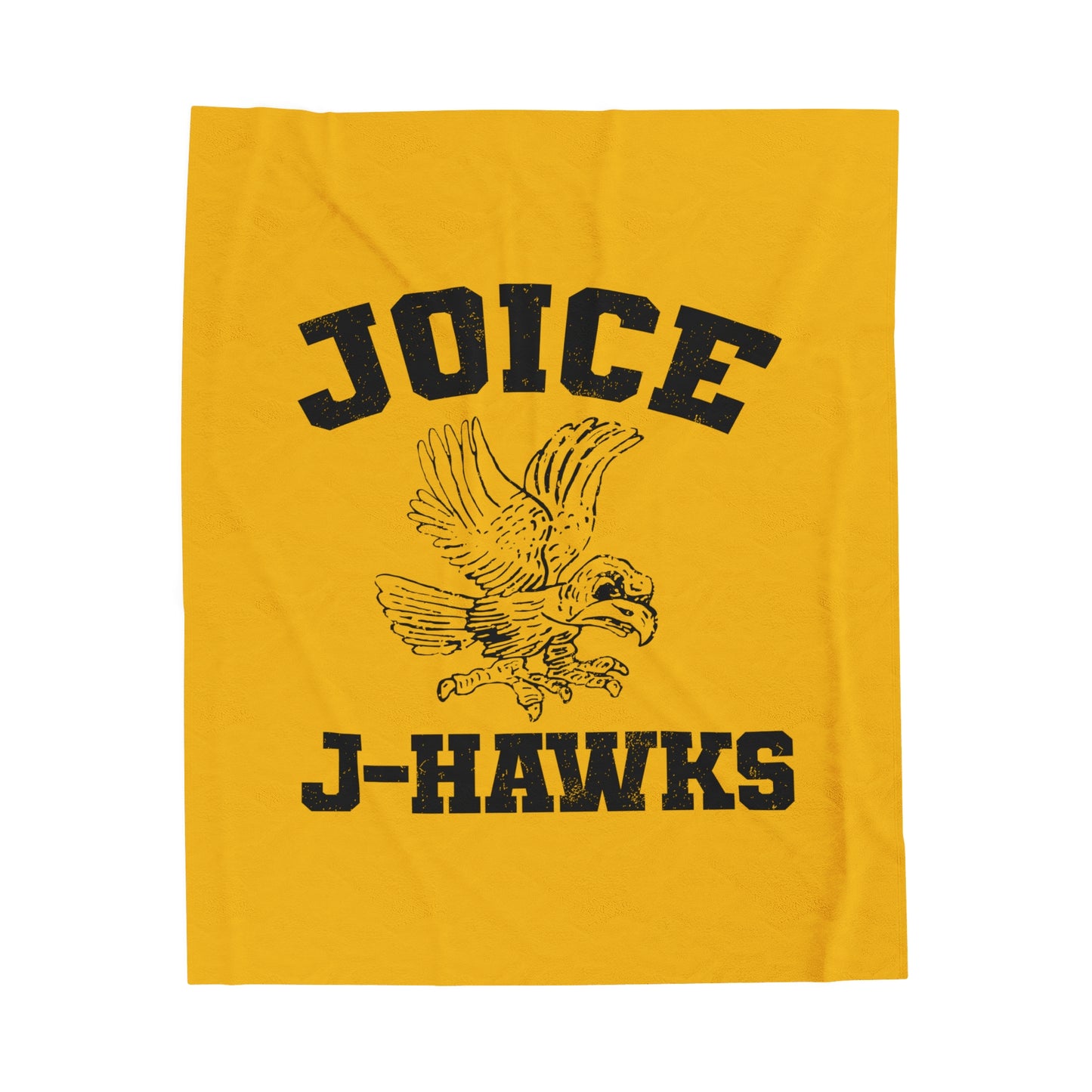 Throwback Joice J-Hawks (worn black design) on Velveteen Plush Blanket