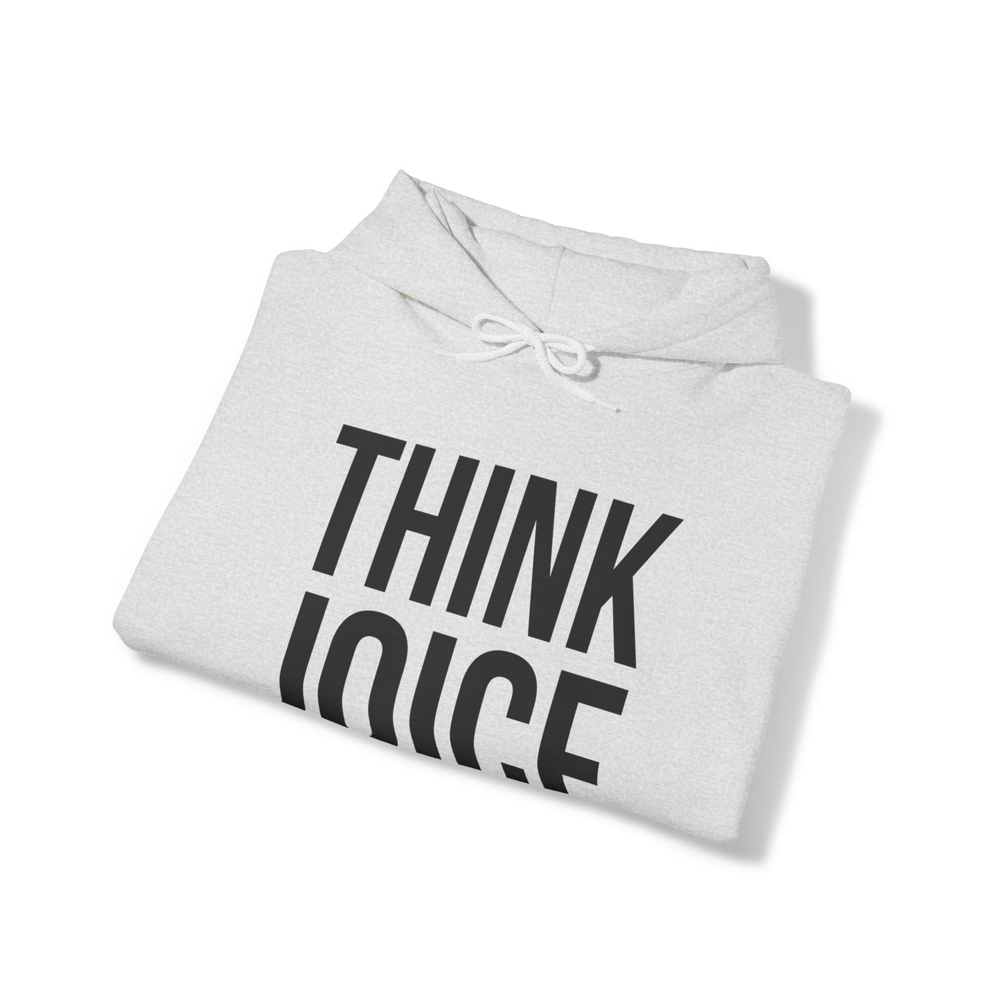 Think Joice (black design) on Unisex Heavy Blend™ Hooded Sweatshirt