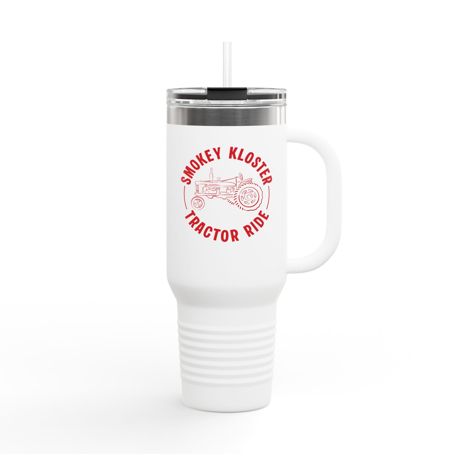 40oz Insulated Travel Mug — Smokey Kloster Tractor Ride