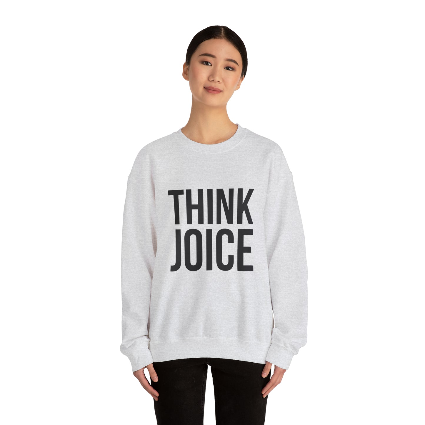 Think Joice (black design) on Unisex Heavy Blend™ Crewneck Sweatshirt