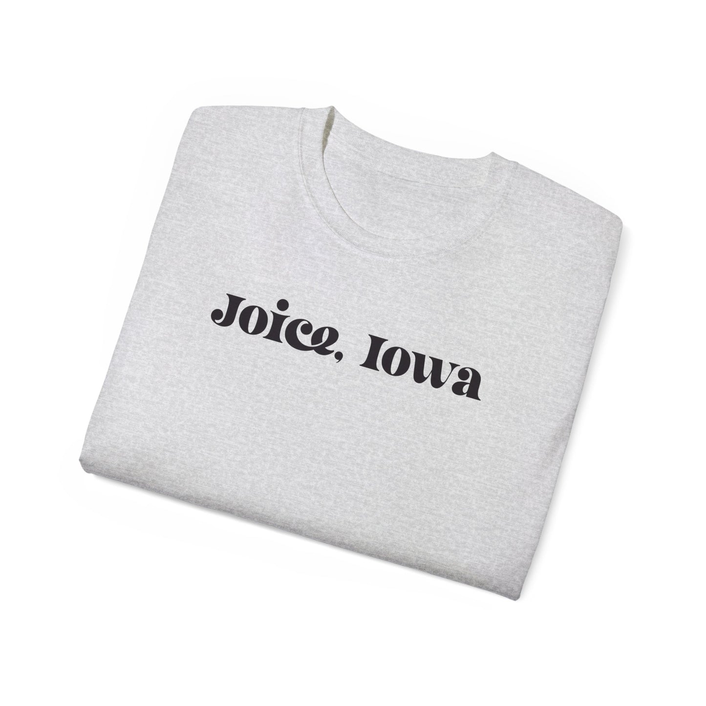 Joice, Iowa (Black Design) on Unisex Ultra Cotton Short Sleeve Tee