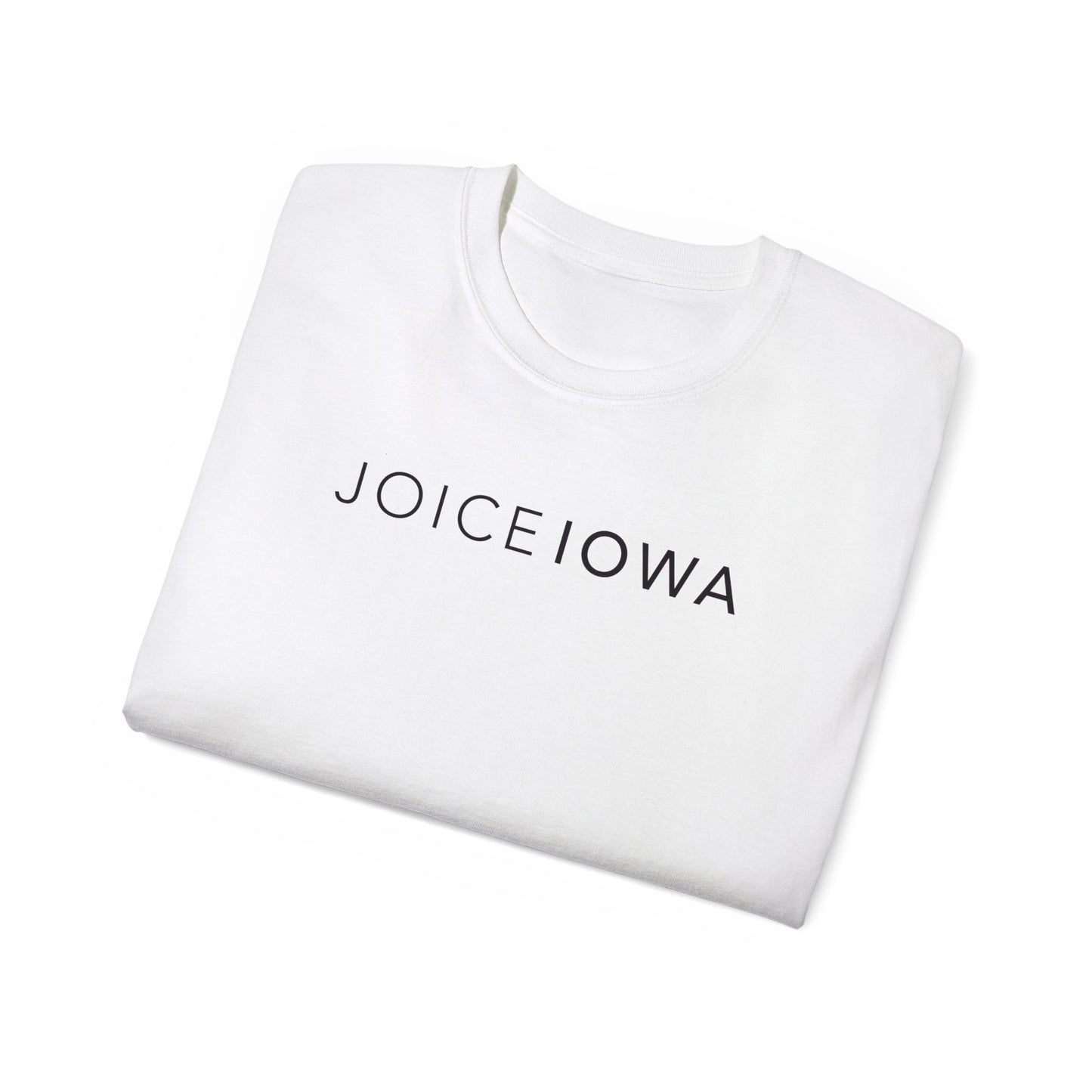 JOICE IOWA (Black Design) on Unisex Ultra Cotton Short Sleeve Tee