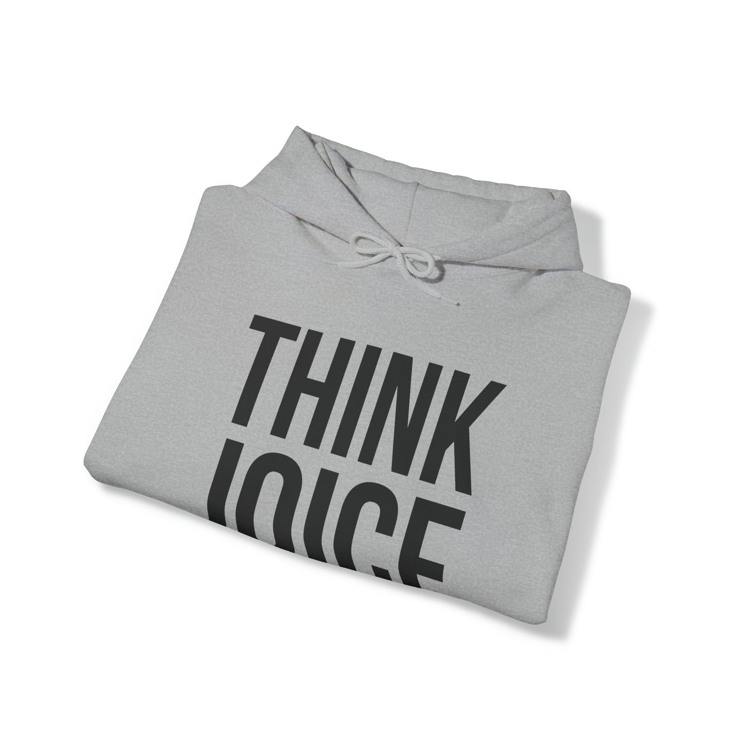 Think Joice (black design) on Unisex Heavy Blend™ Hooded Sweatshirt