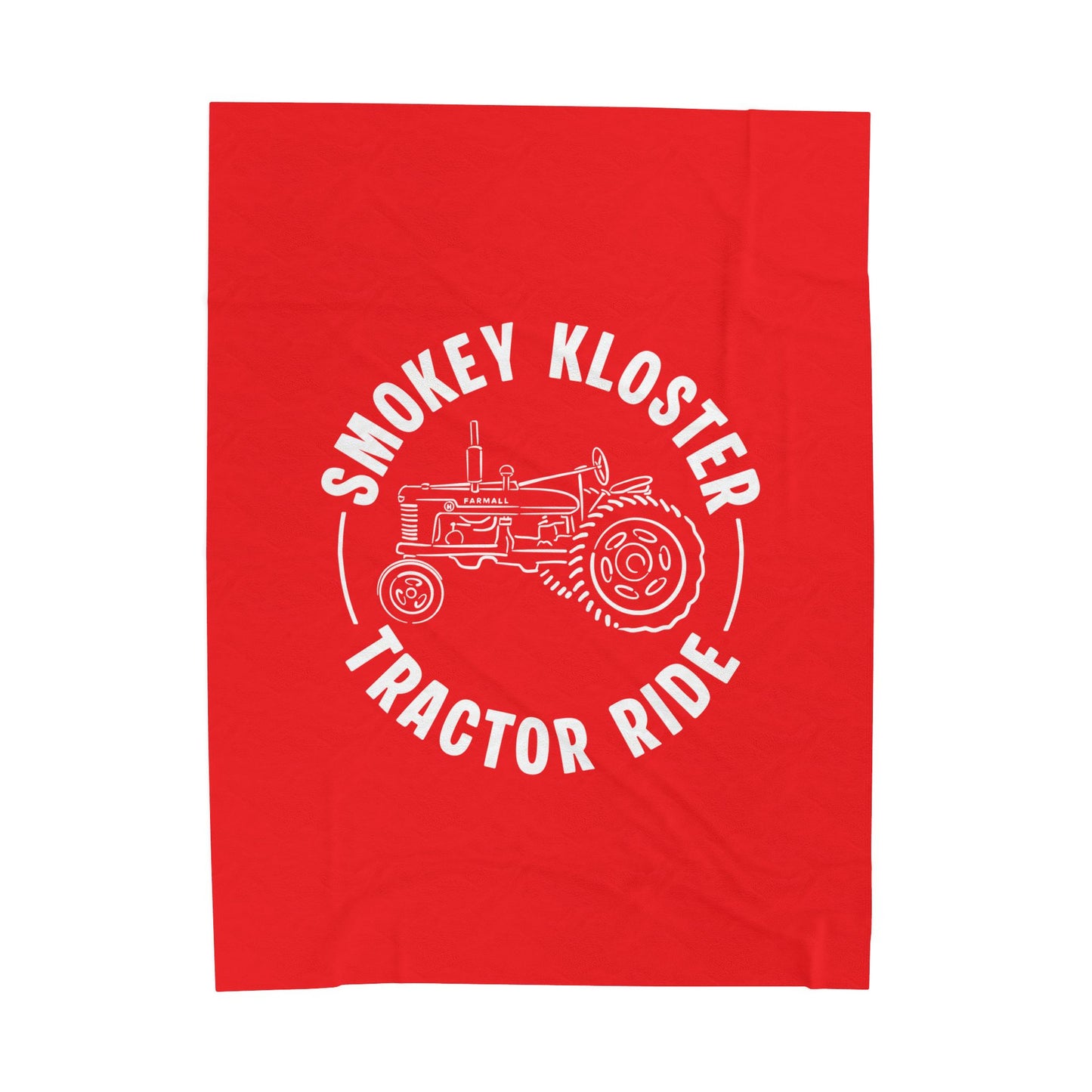 Smokey Kloster Tractor Ride Velveteen Plush Blanket