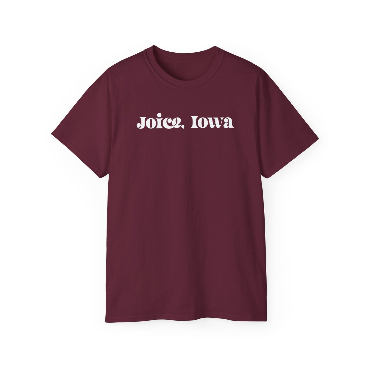 Joice, Iowa (White Design) on Unisex Ultra Cotton Short Sleeve Tee