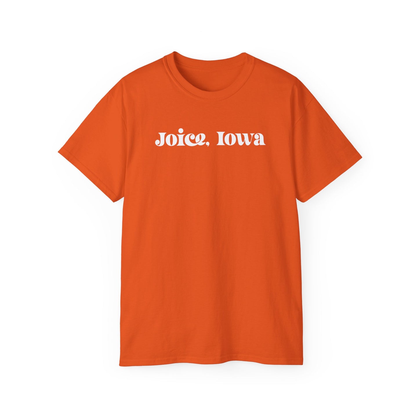 Joice, Iowa (White Design) on Unisex Ultra Cotton Short Sleeve Tee