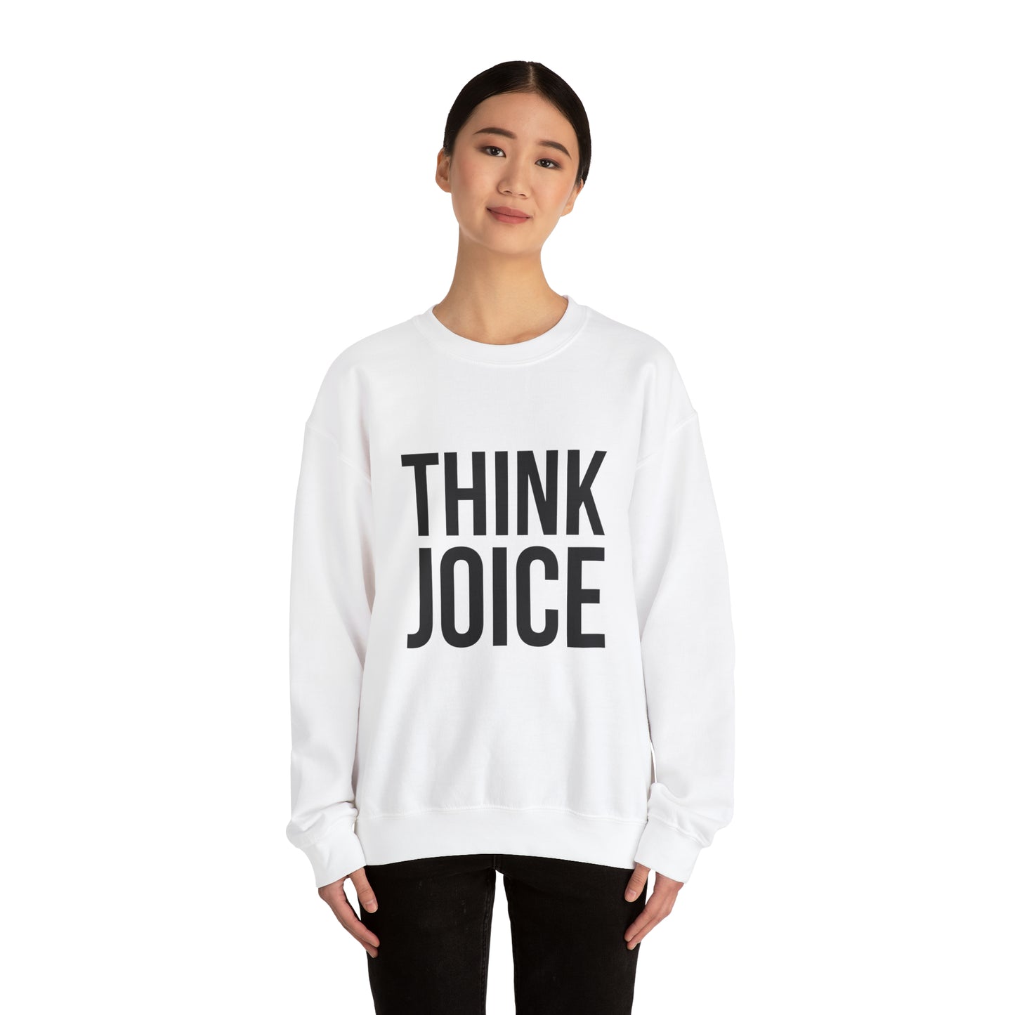 Think Joice (black design) on Unisex Heavy Blend™ Crewneck Sweatshirt