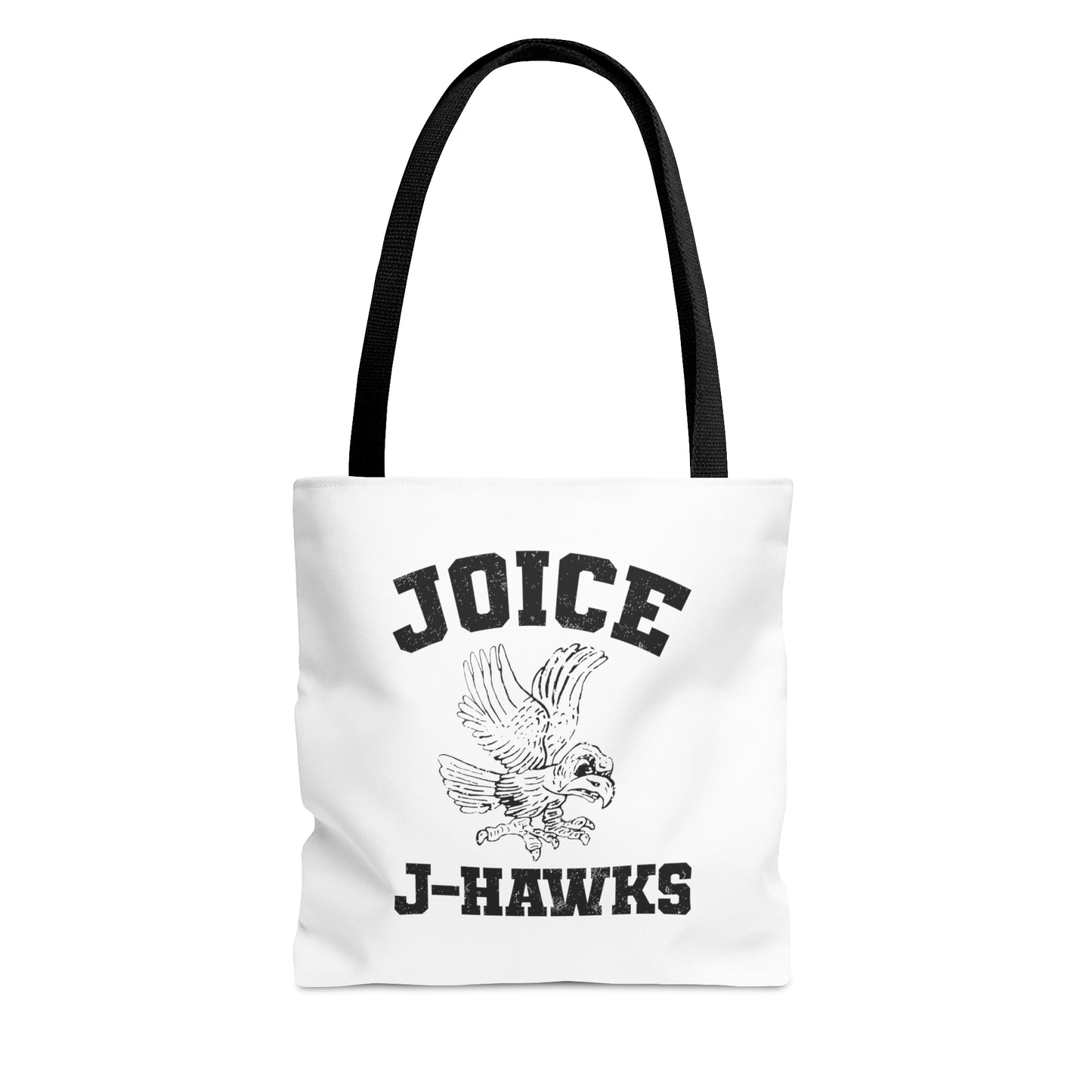 Throwback Joice J-Hawks (worn black design) on White Tote Bag