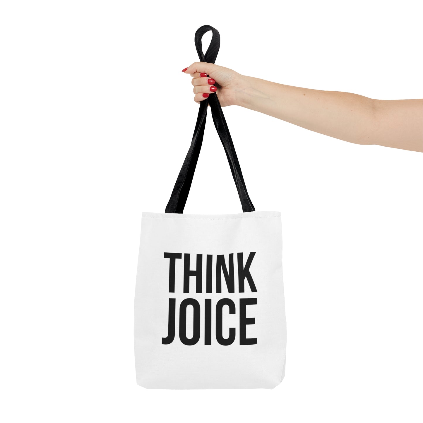 Think Joice (black design) on White Tote Bag