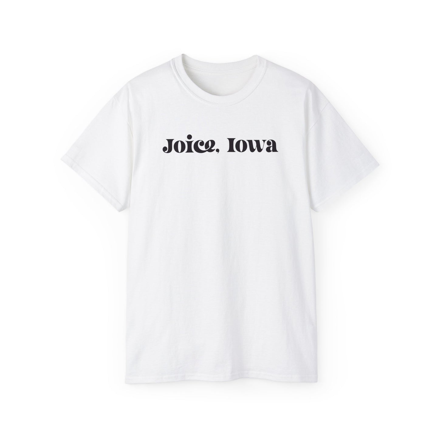 Joice, Iowa (Black Design) on Unisex Ultra Cotton Short Sleeve Tee