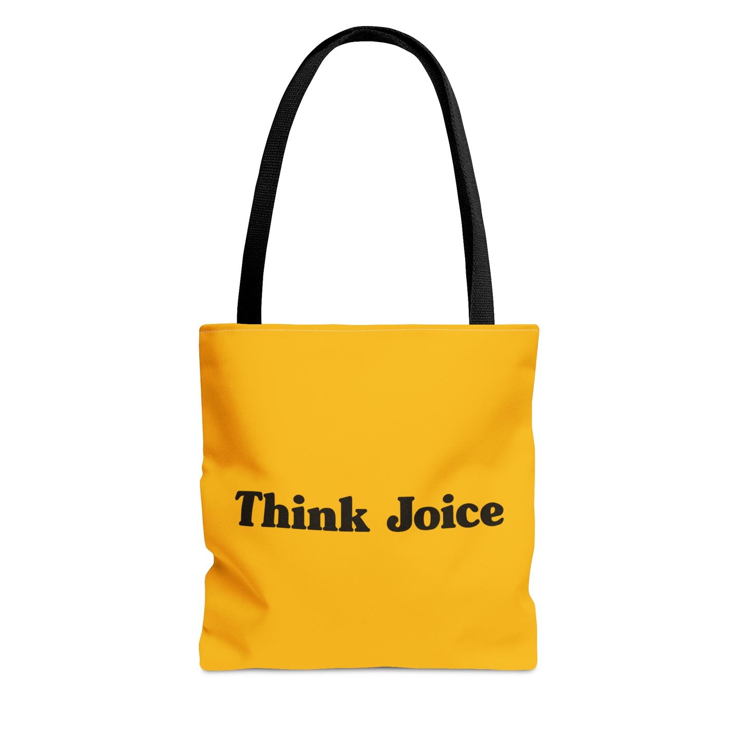 Think Joice Retro (black design) on Dark Yellow Tote Bag