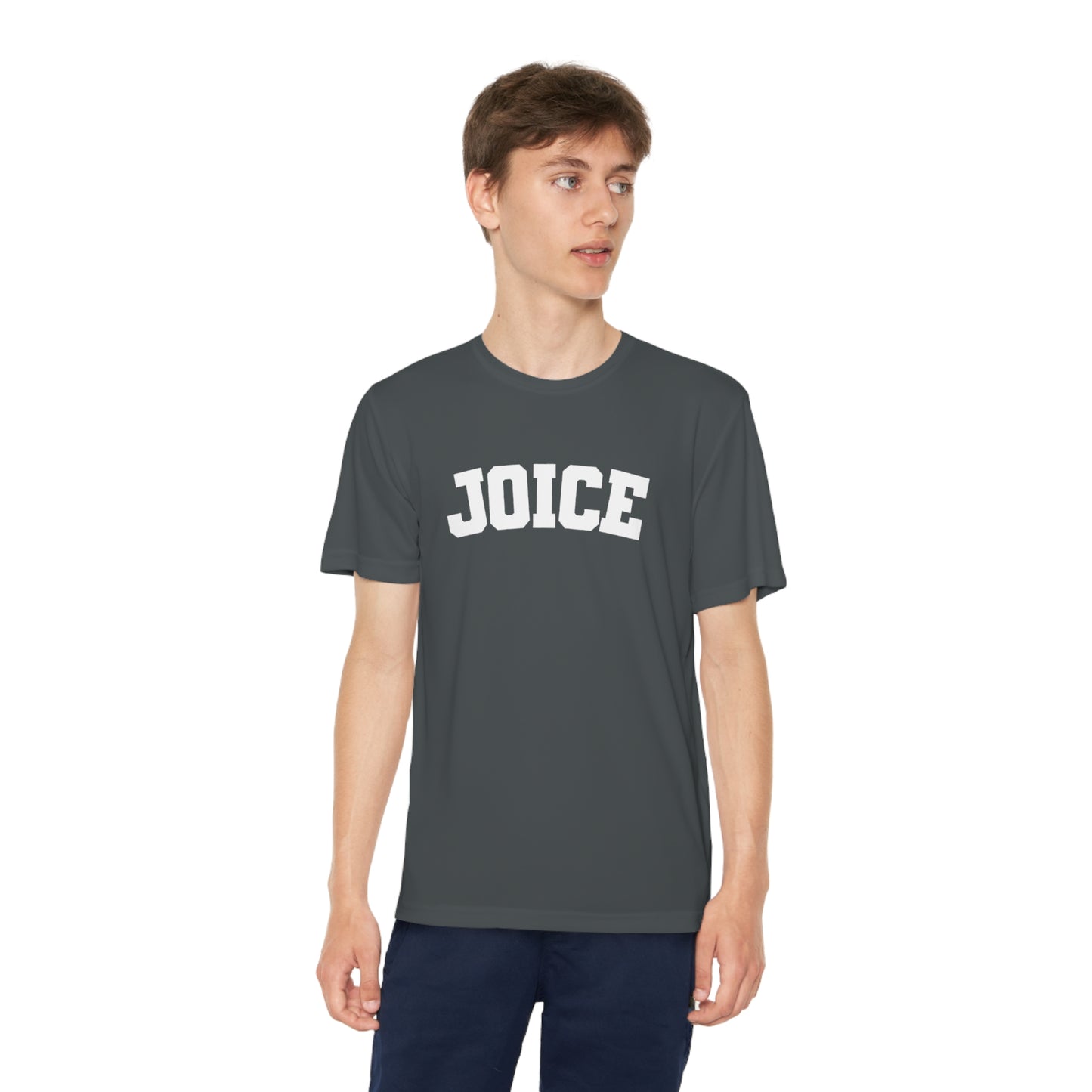 JOICE (white design) on Youth Competitor Tee