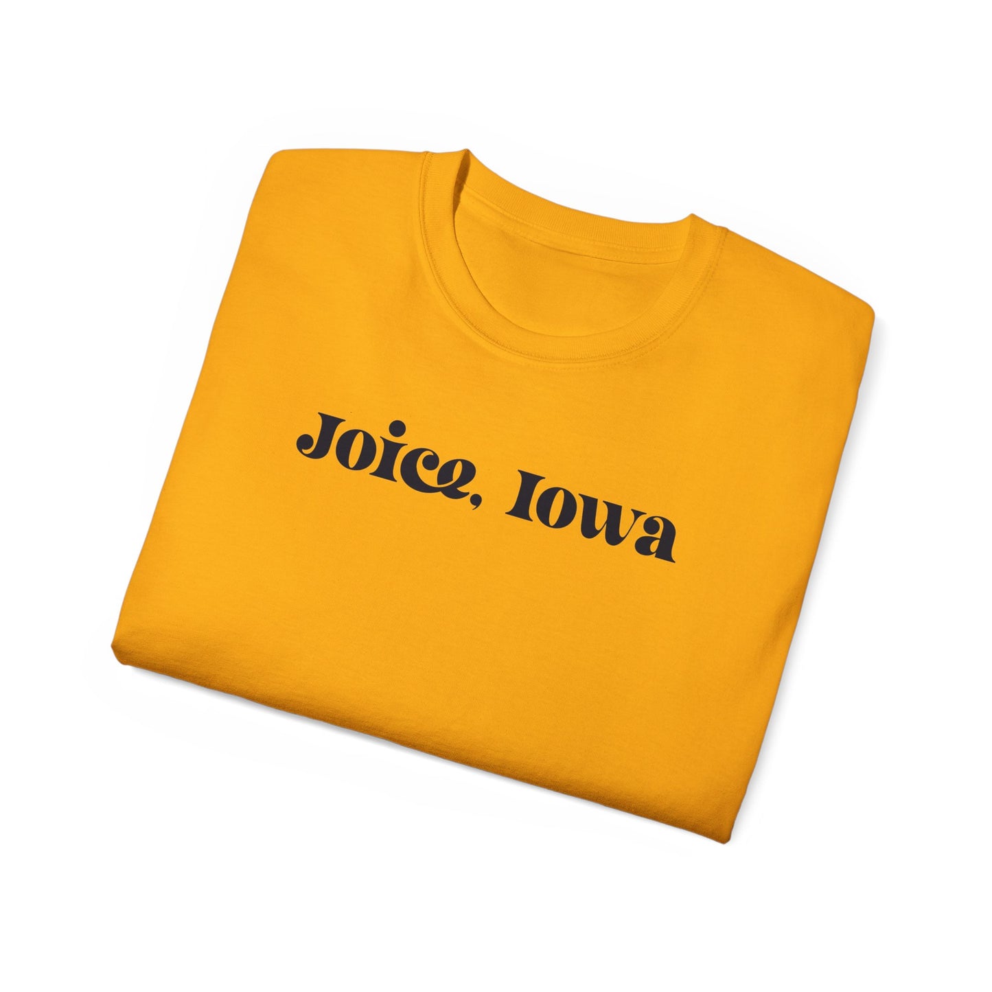 Joice, Iowa (Black Design) on Unisex Ultra Cotton Short Sleeve Tee