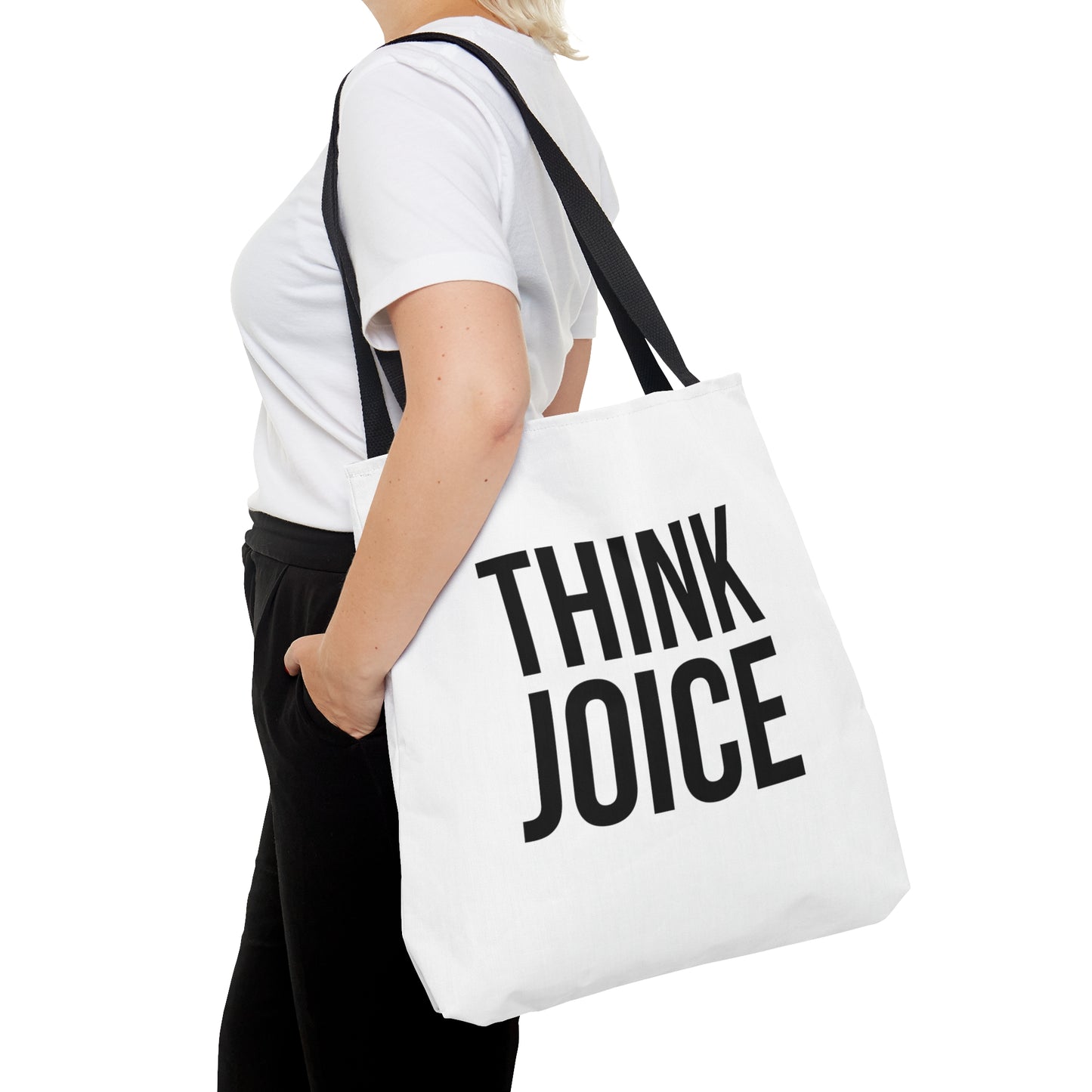 Think Joice (black design) on White Tote Bag