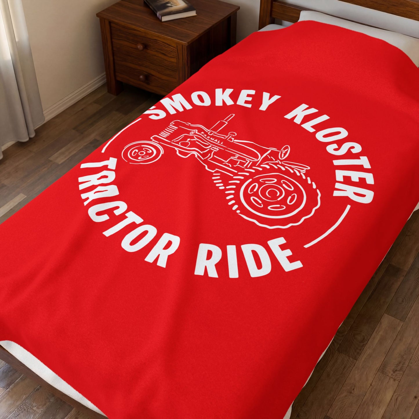 Smokey Kloster Tractor Ride Velveteen Plush Blanket